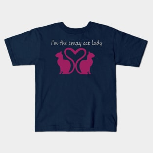 crazy cat lady Kids T-Shirt